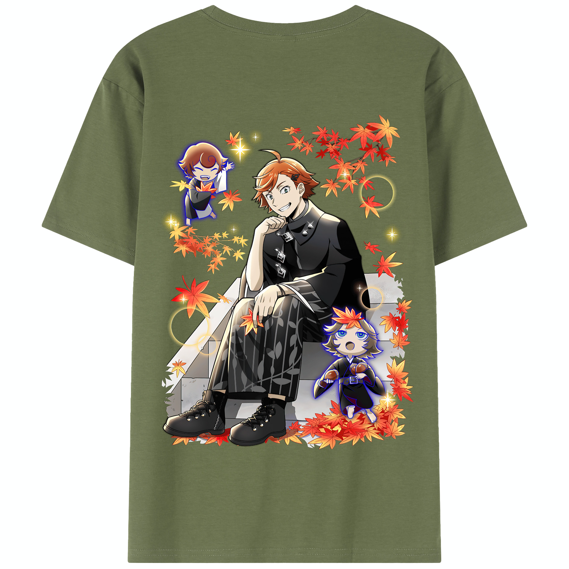 （画像用） 文豪ストレイドッグス Bungo Stray Dogs 綿100％半袖Tシャツ（背面プリント）